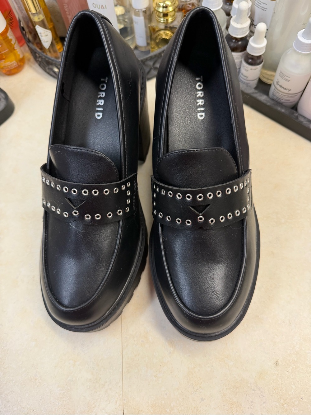 torrid Black Studded Platform Loafers